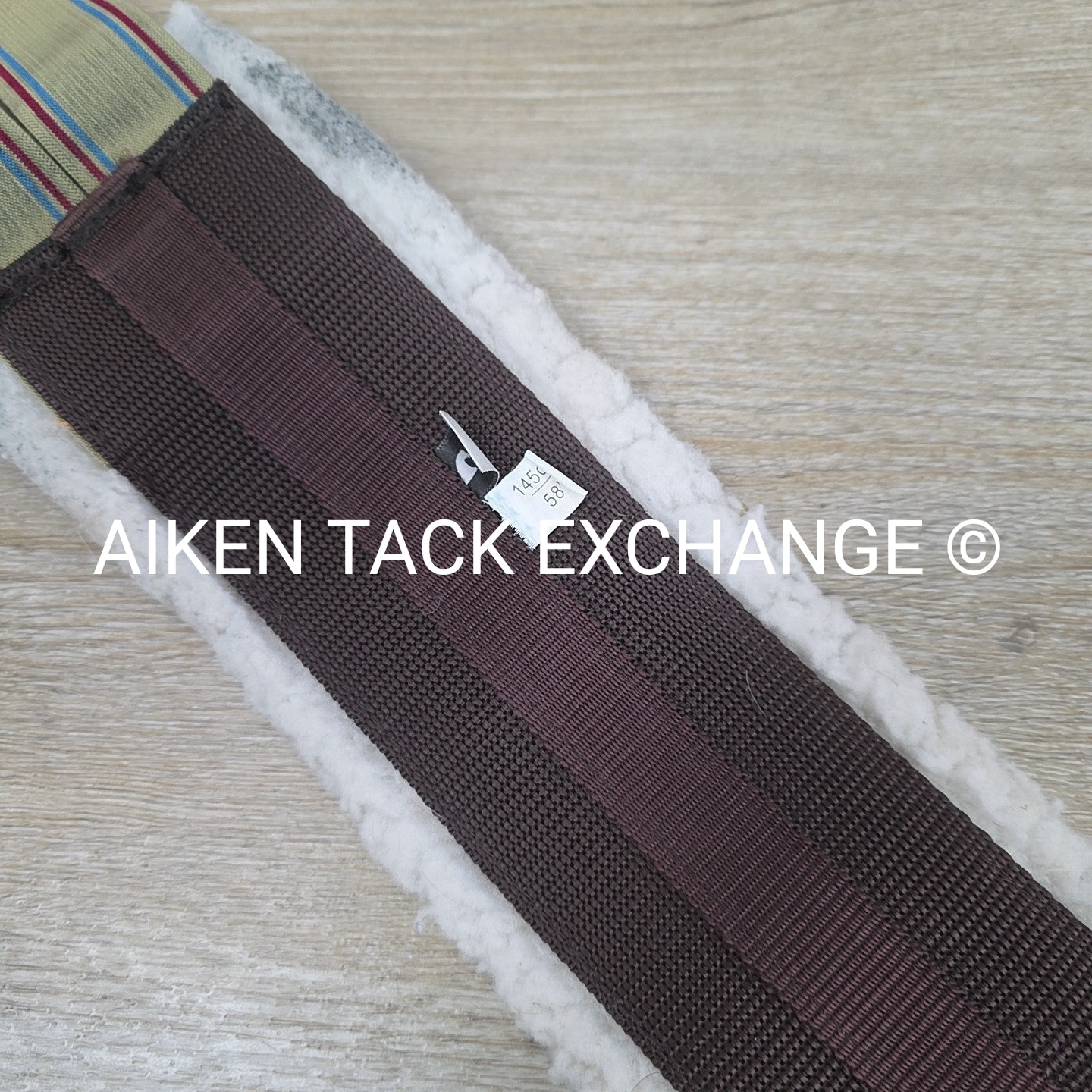 HFP Fleece Girth with Double End Elastic, Brown, 58"