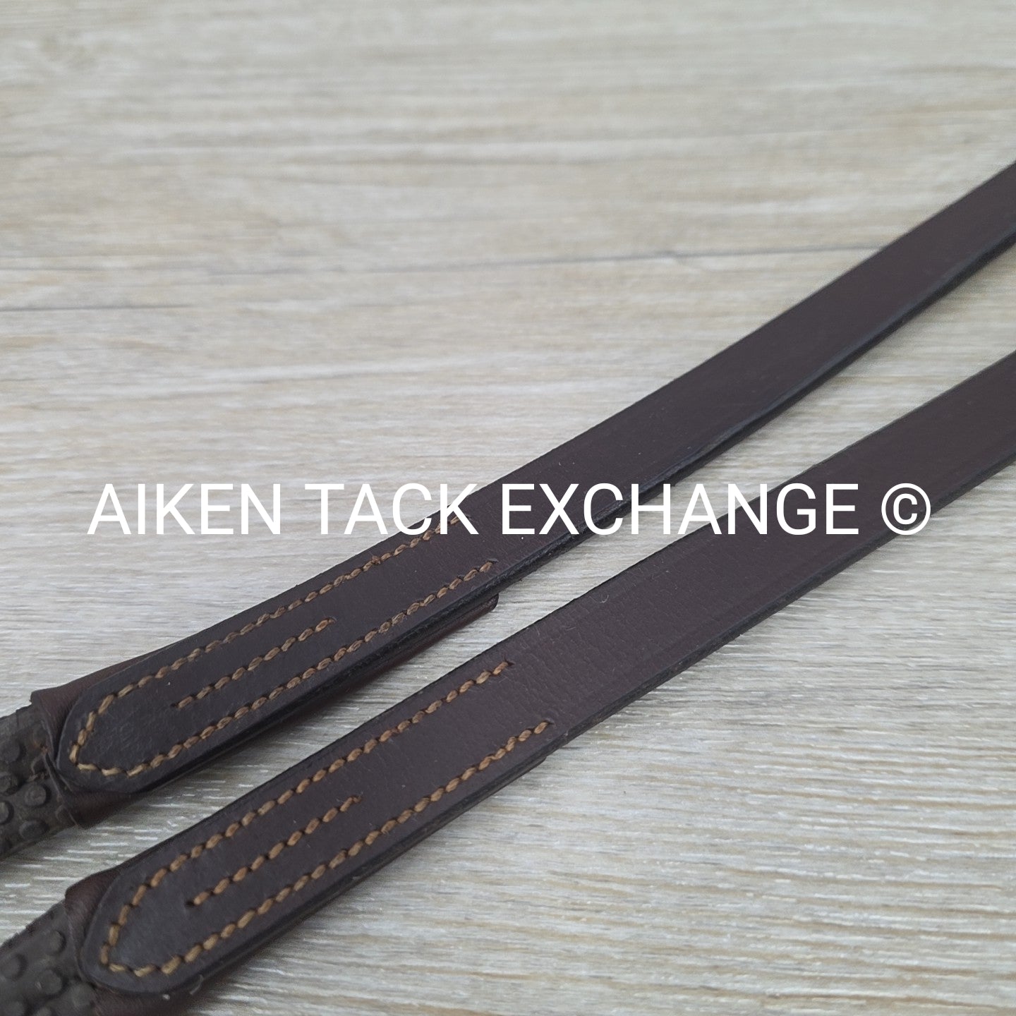 Bobby's English Tack Rubber Reins, Brown, 54"