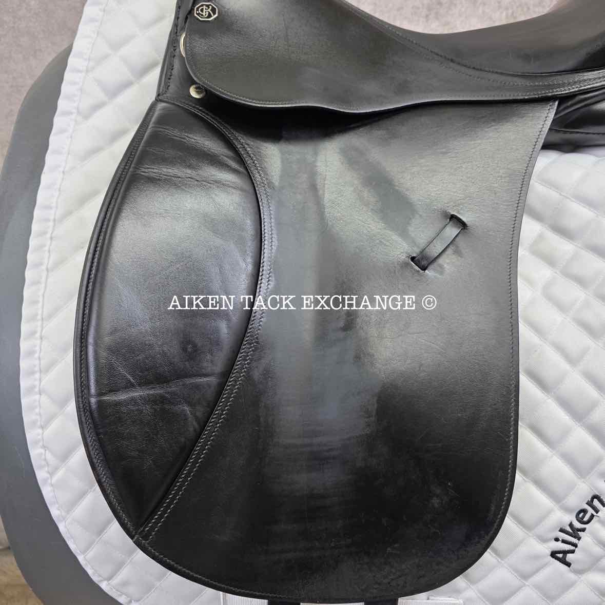 1994 Kieffer Aachen Dressage Saddle, 17" Seat, Medium Tree, Wool Flocked Panels