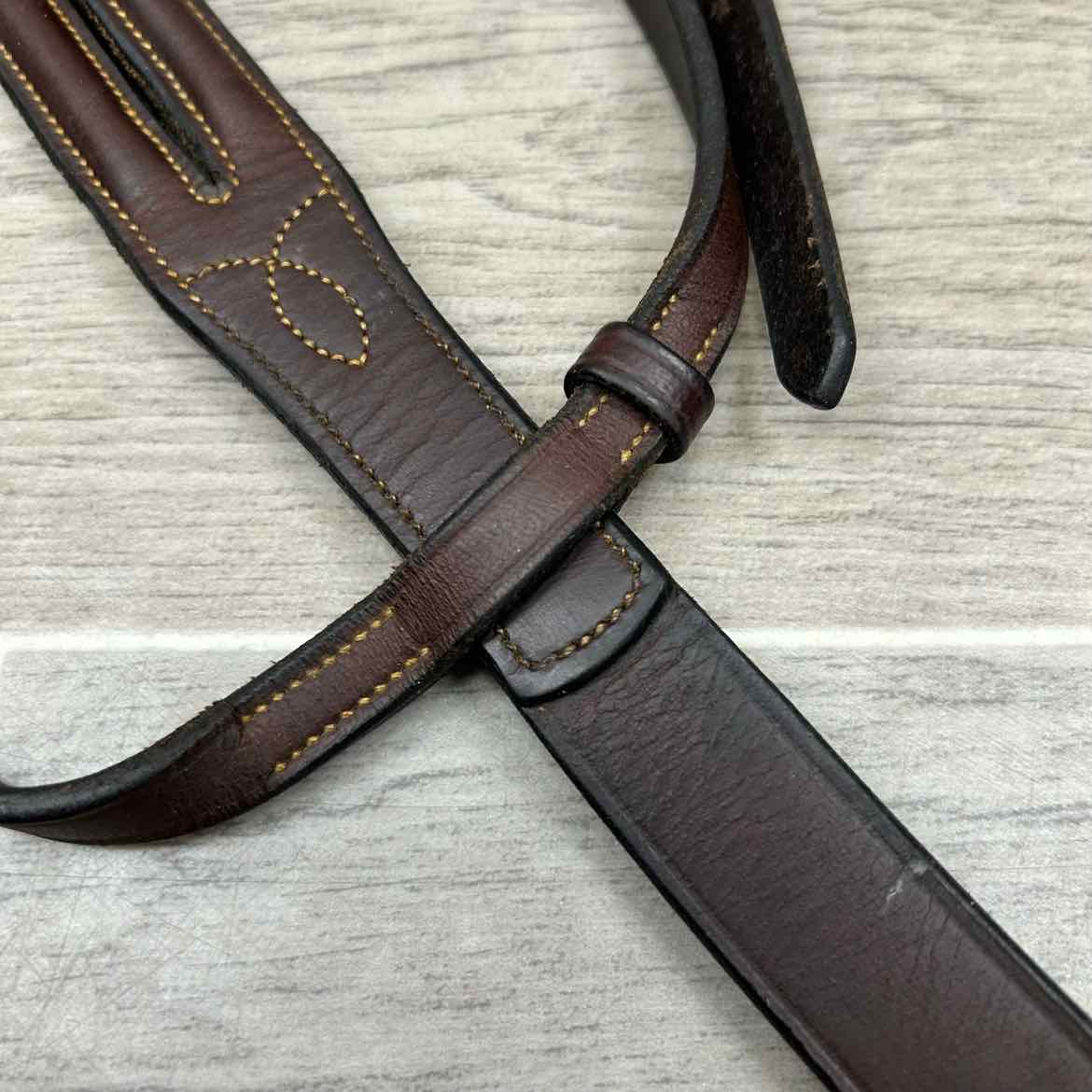 Bobby's English Tack Plain Raised Running Martingale, Brown, Size Full