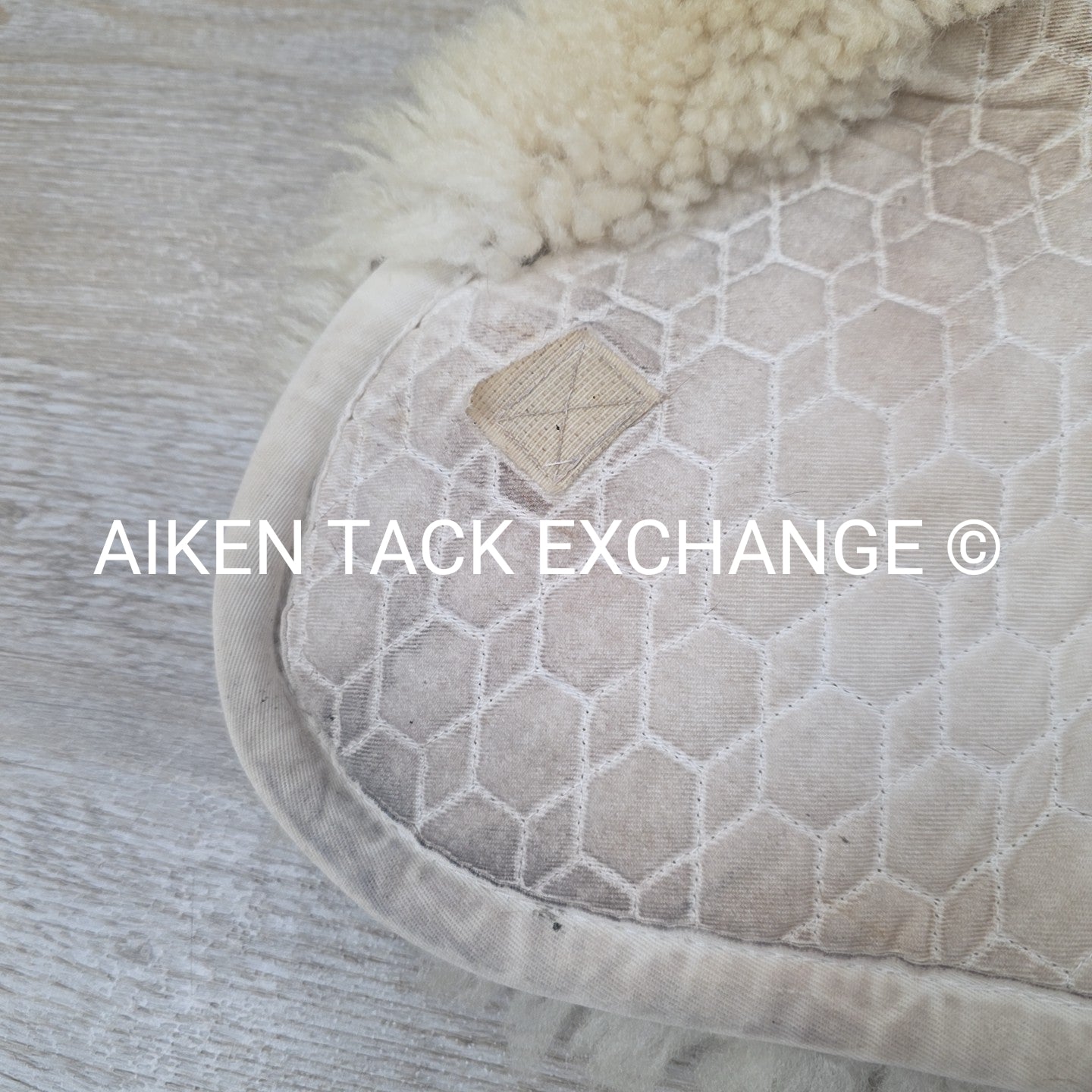 Mattes Platinum Dressage Sheepskin Half Pad with Rear Trim, Size Large