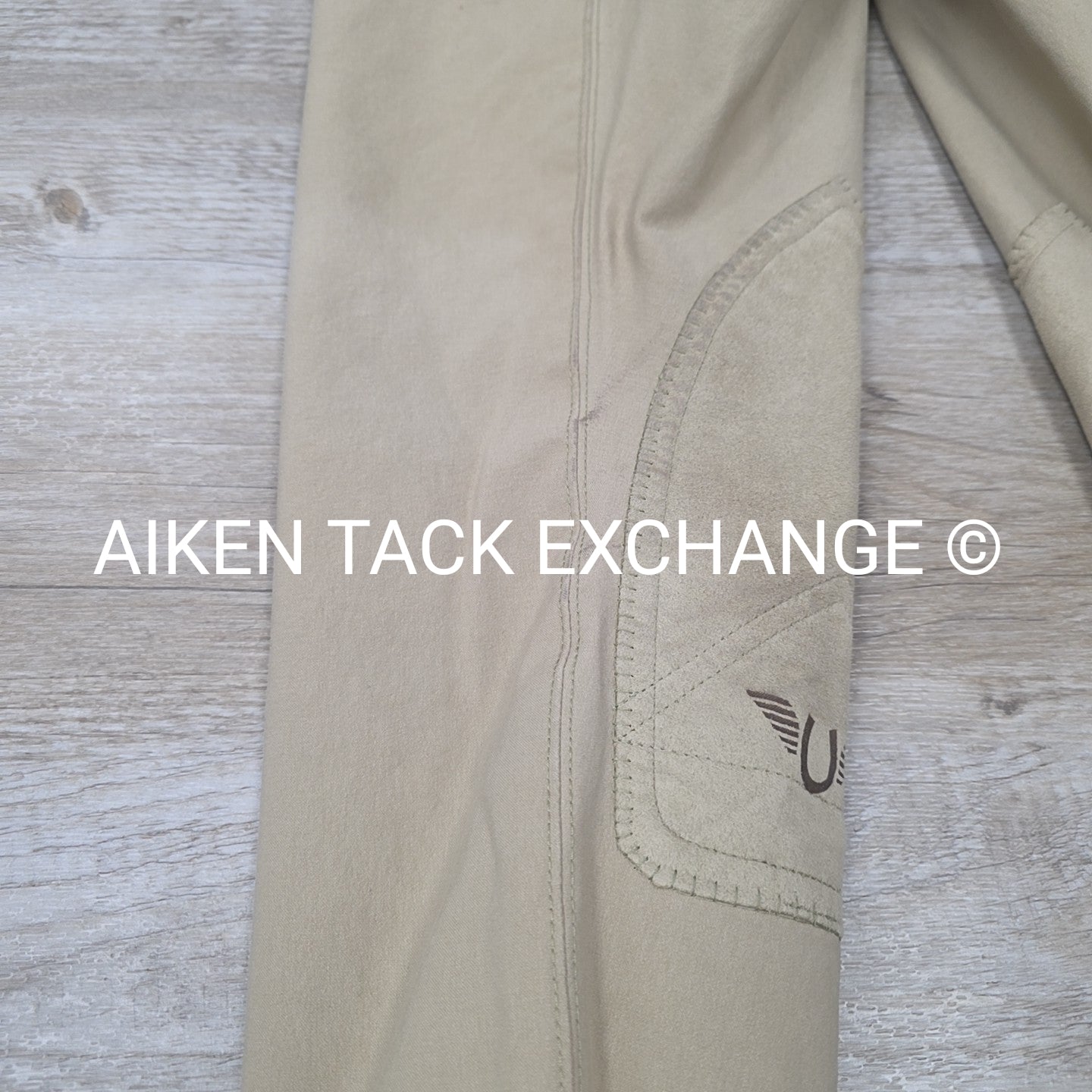 TuffRider Front Zip Knee Patch Breeches, Men's 34