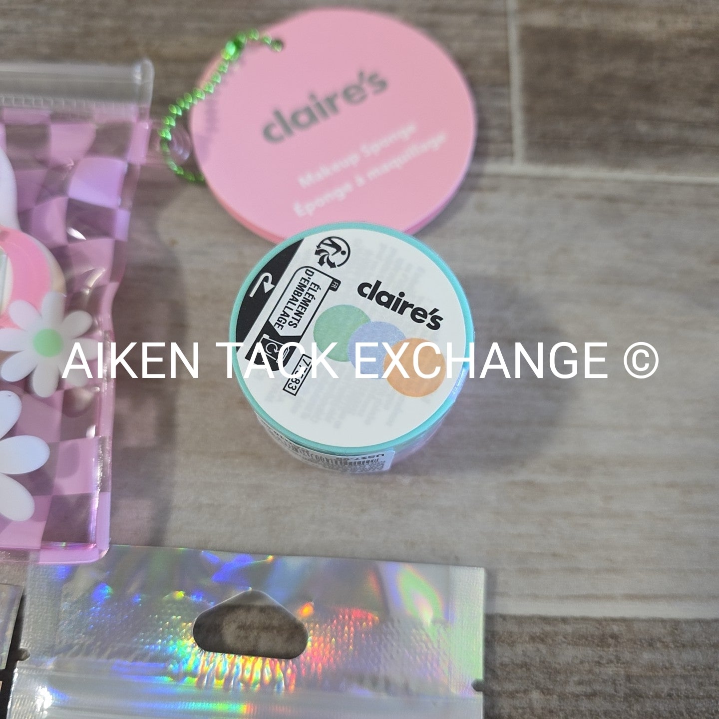 Claire's Makeup Bundle - Blush, Sponge, Eyeliner/Shadow Set, Spoolies, Eyeshadow