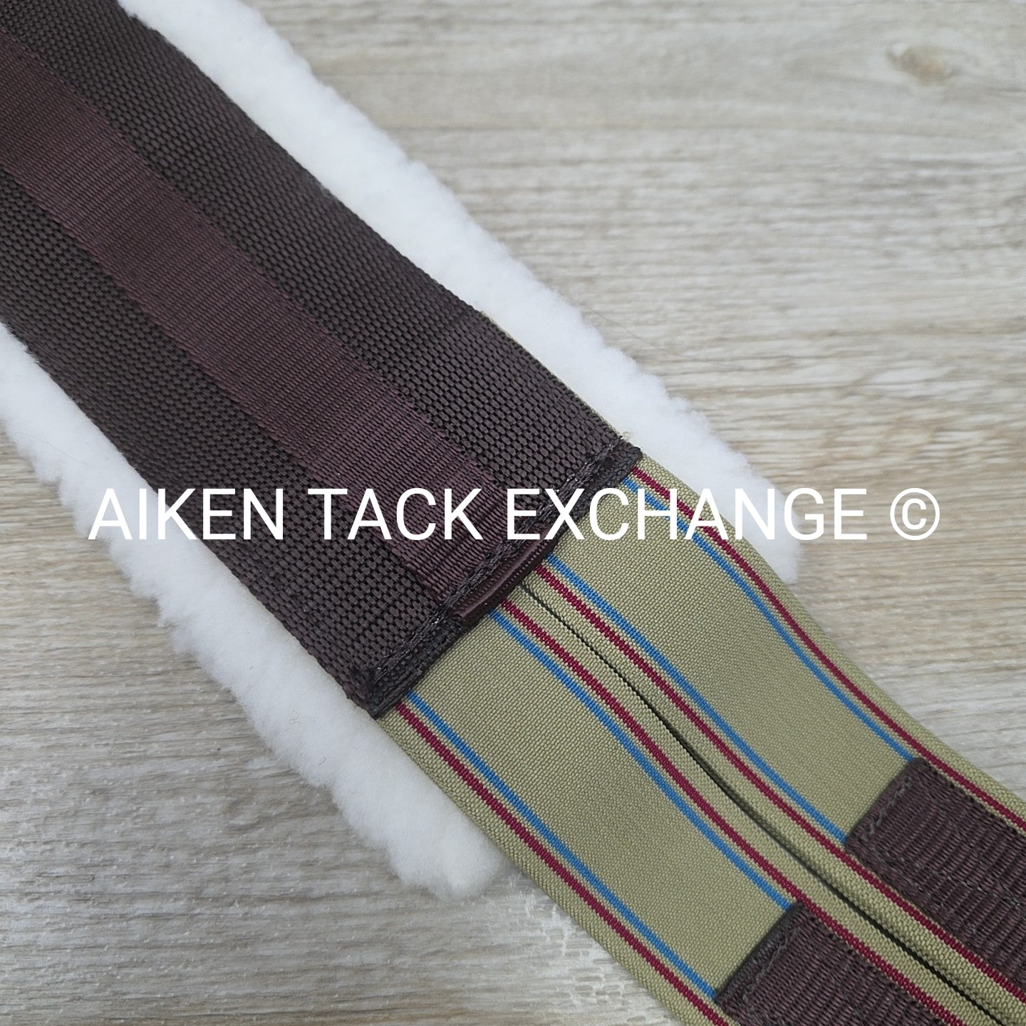 HFP Fleece Girth with Double End Elastic, Brown, 58"