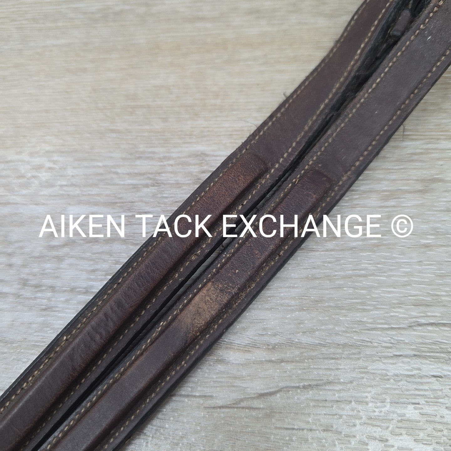 Dy'on Square Raised Fancy Stitched Laced Reins, Brown, 56"