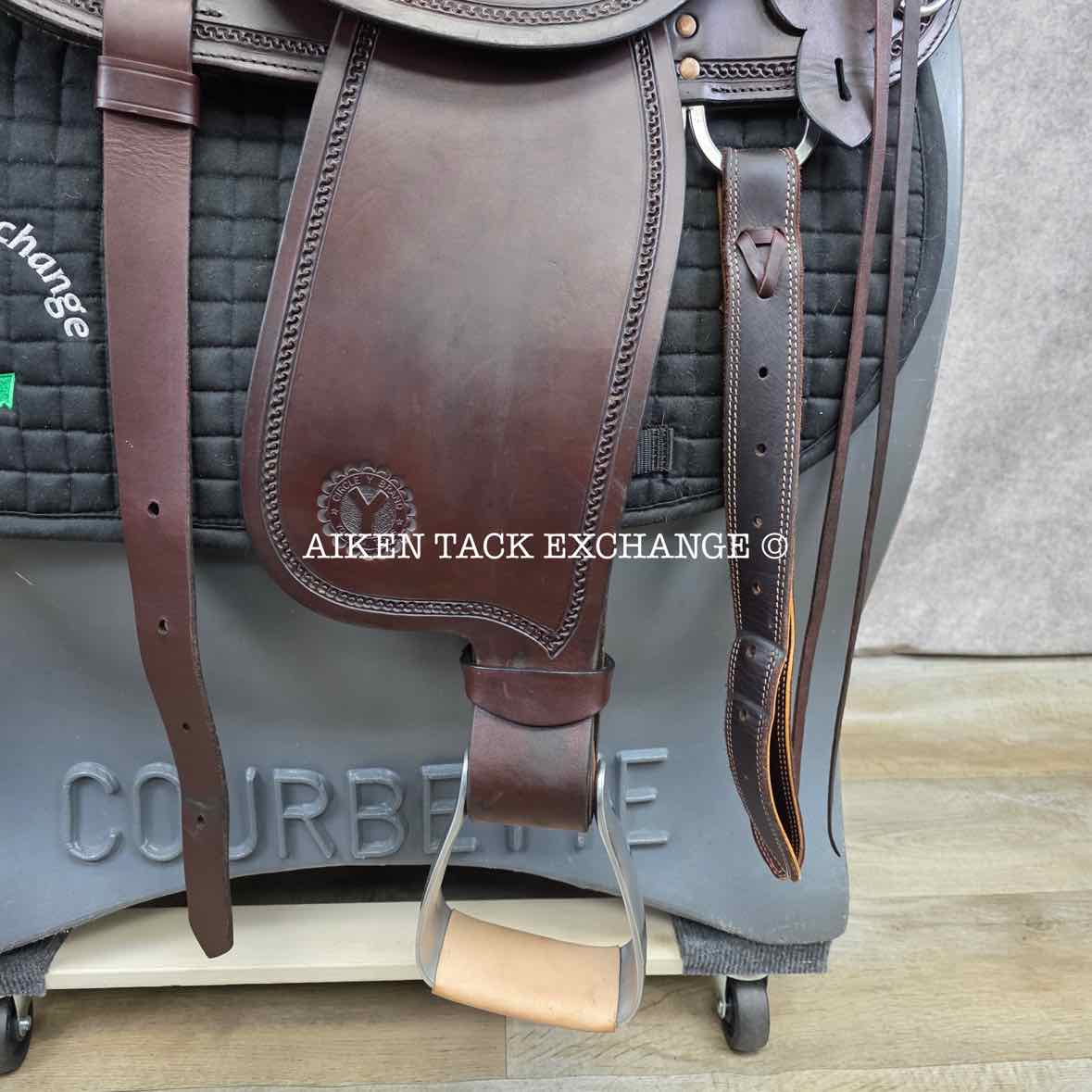 2007 Circle Y 2177 Draft Horse Park & Trail Western Saddle, 16" Seat, Extra Wide Tree, Comes with Matching Tack