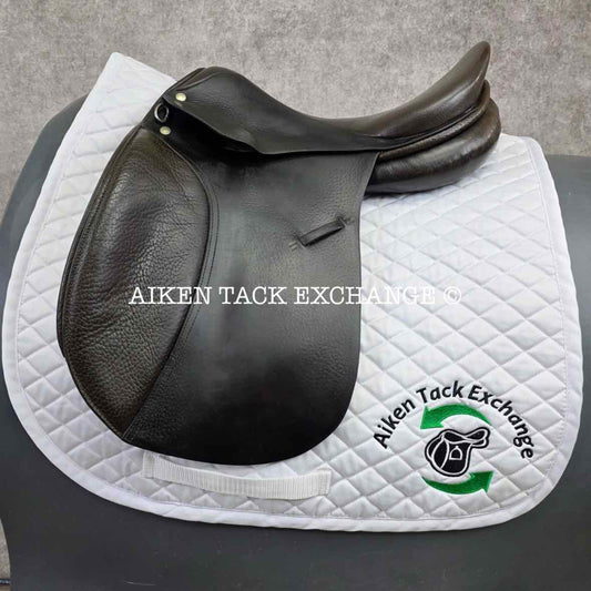 Roosli Pilatus Dressage Saddle, 17" Seat, Medium Tree, Wool Flocked Panels