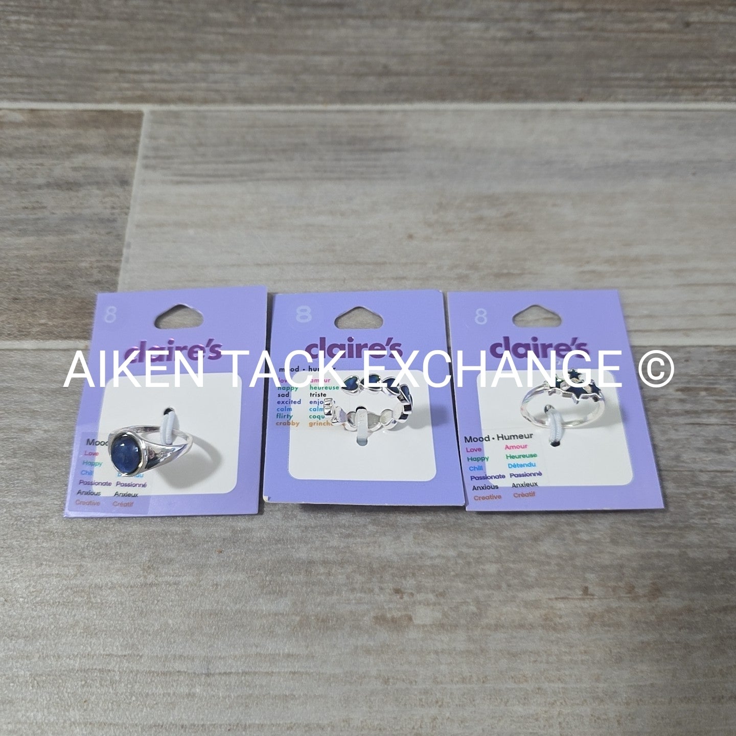 Claire's Mood Rings (3) - Size 8