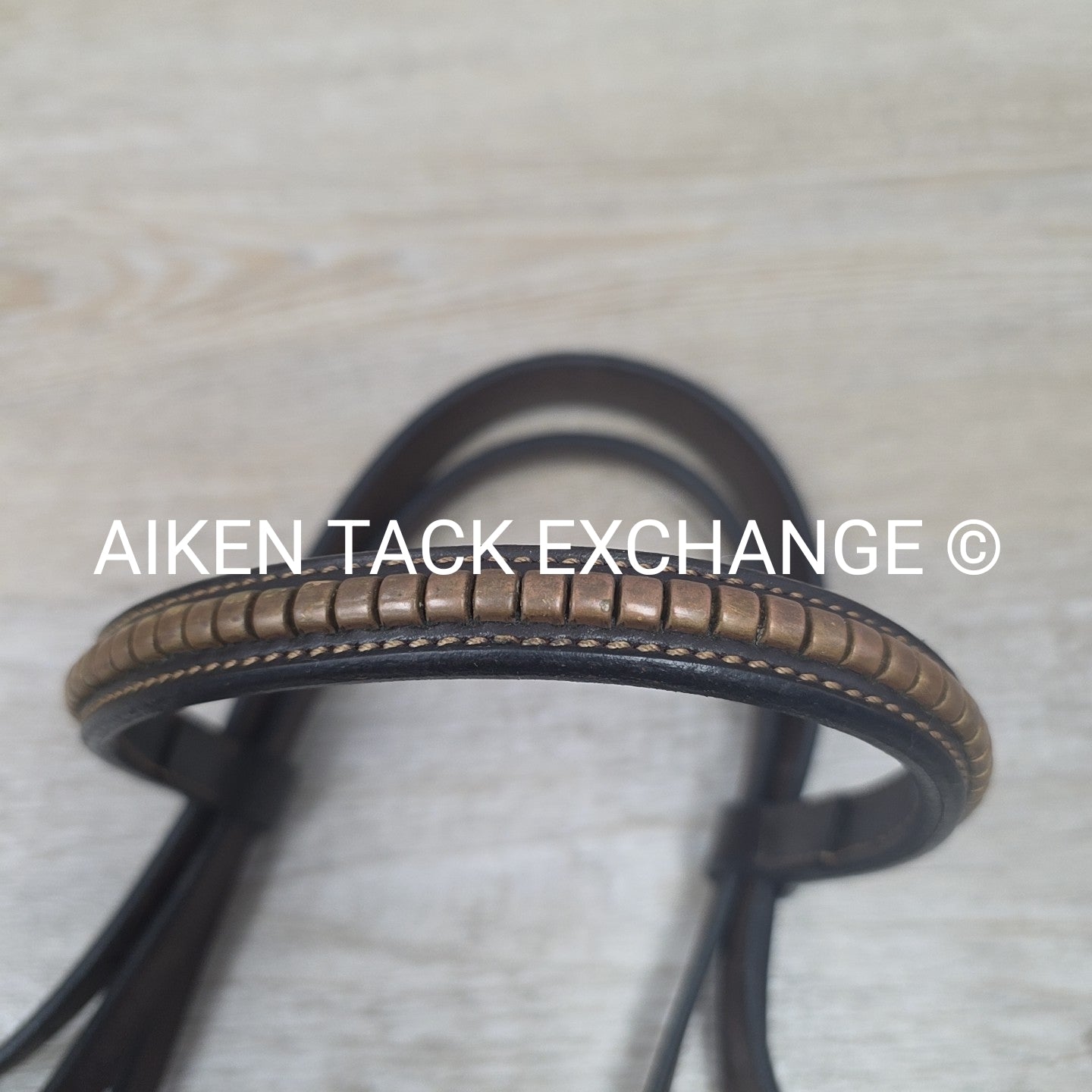 English Bridle with Clincher Noseband, No Flash Strap, No Reins, Brown, Size Cob