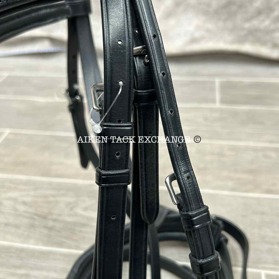 KL Select KL Italia Pirouette Flash Bridle with Reins, Black, Size Cob