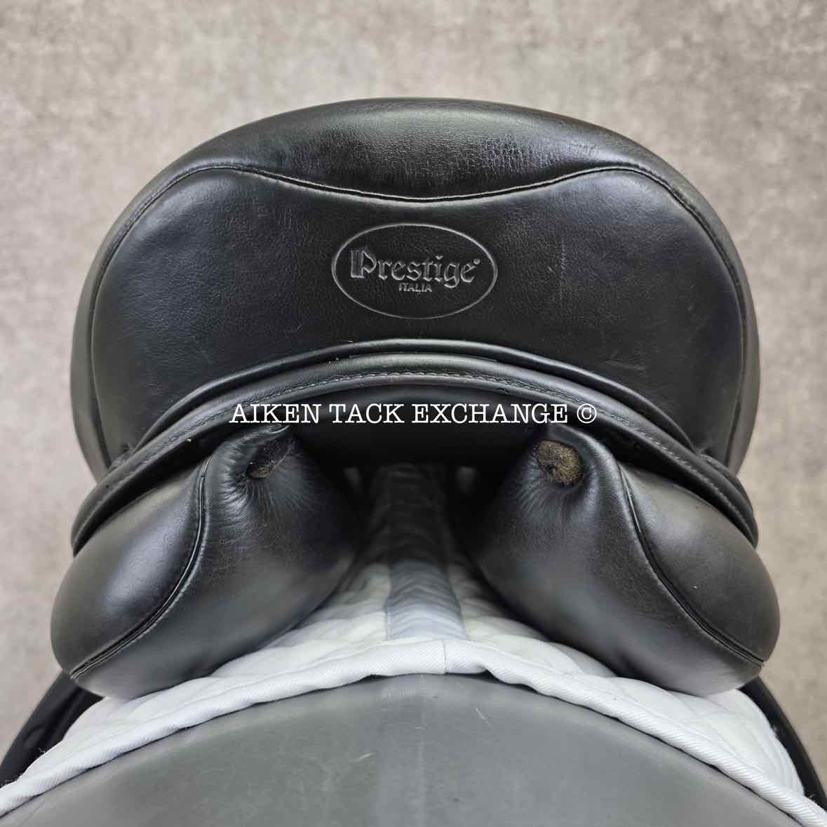 2008 Prestige Doge Dressage Saddle, 17" Seat, 33 Tree - M/MW, Wool Flocked Panels