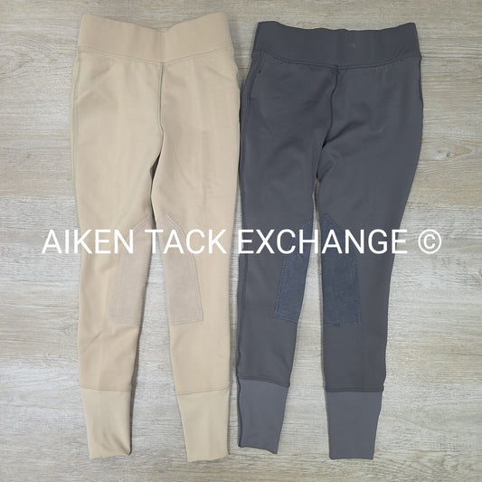BARGAIN BUNDLE: 2 Pairs Riding Sport Winter Fleece Tights, Youth Large