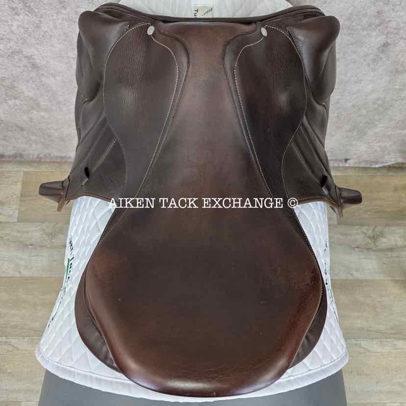 **SOLD** 2018 Antares Contact Monoflap Jump Saddle, 18" Seat, 3AA Flap, Medium Wide Tree, Foam Panels, Full Buffalo Leather
