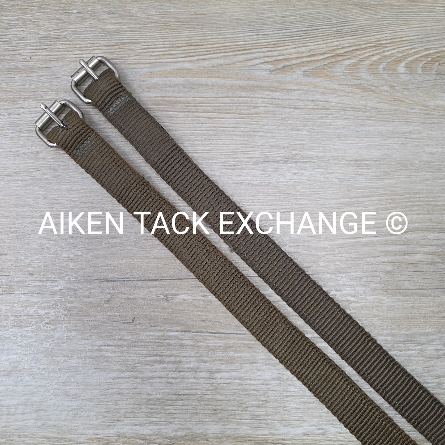 Nylon Stirrup Straps, Brown, 52"