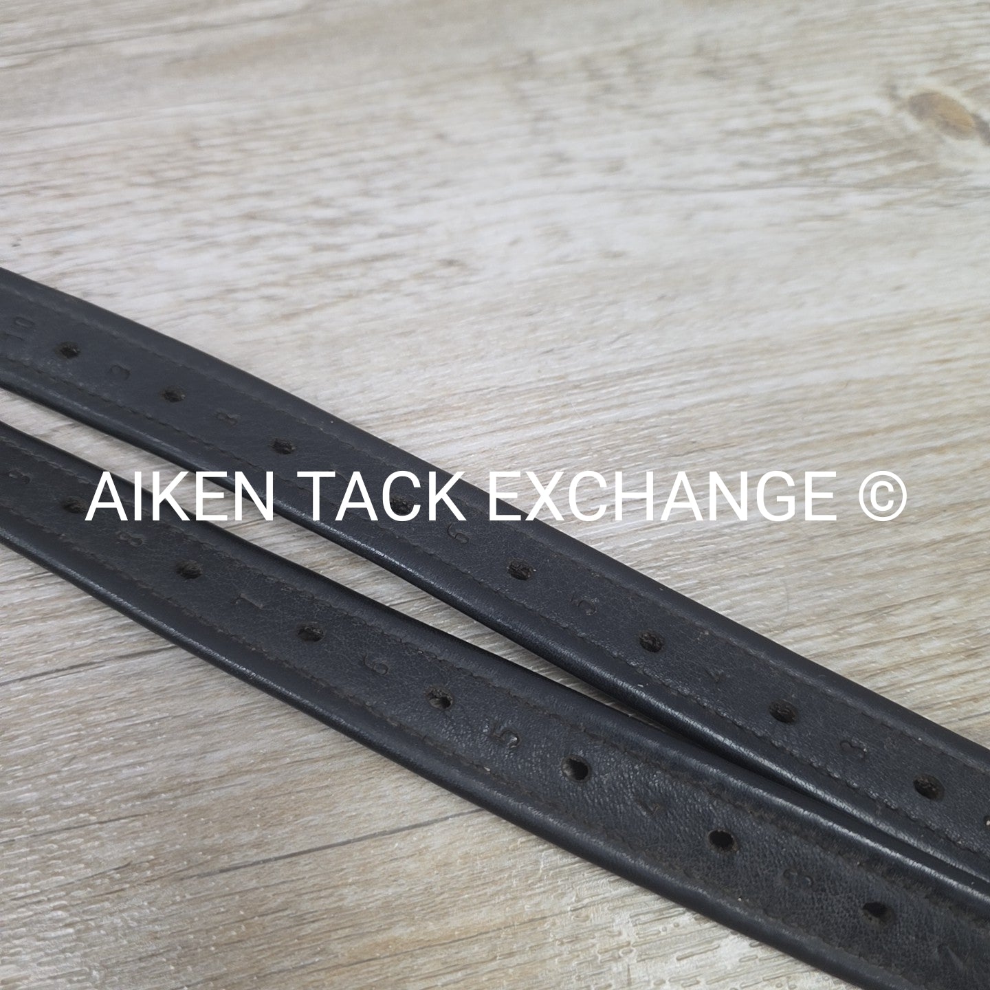 Prestige Nylon Lined Stirrup Leathers, Black, 160cm  / 63"