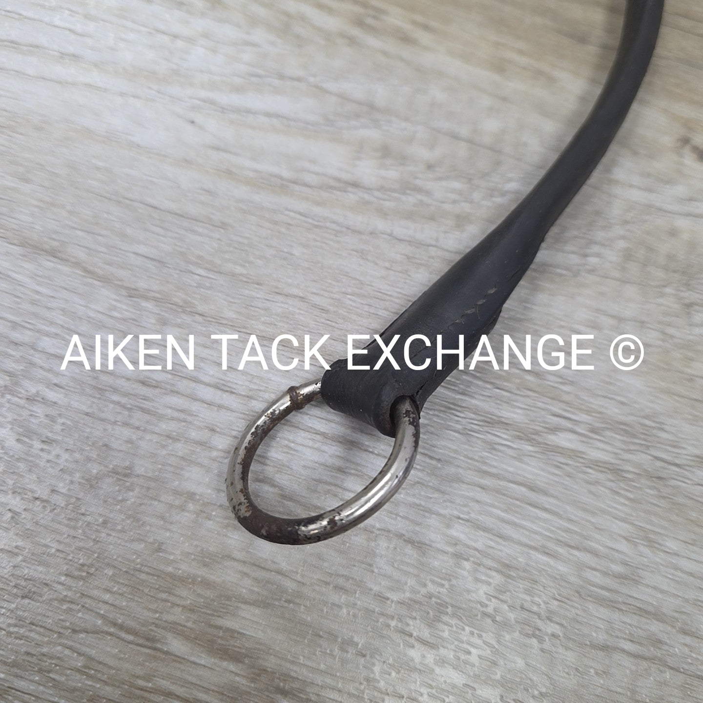 Single Joint Loose Ring Gag Bit with Leather Cheek Pieces 5.5"