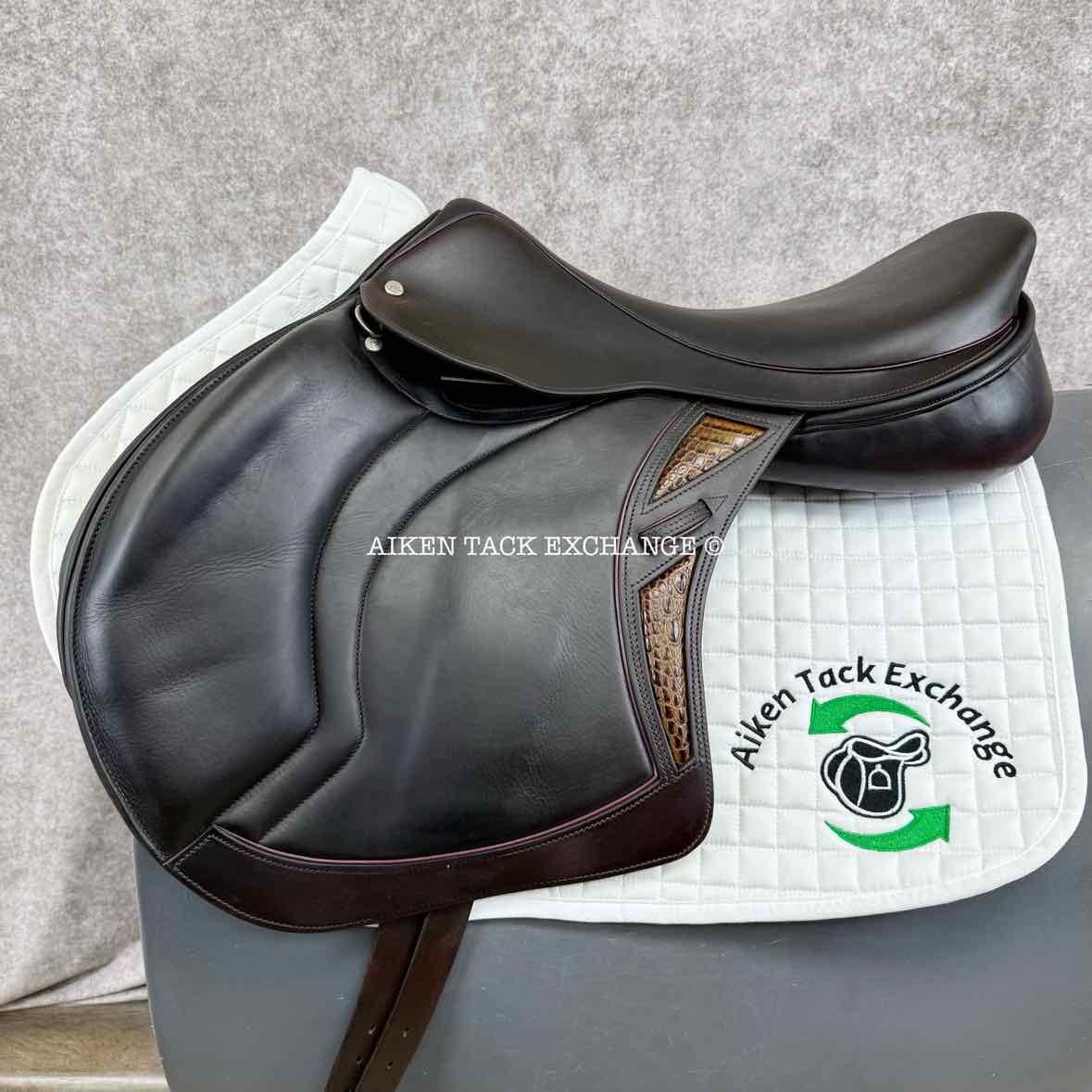 2021 Stackhouse Monoflap Jump Saddle, 18" Seat, Narrow Tree