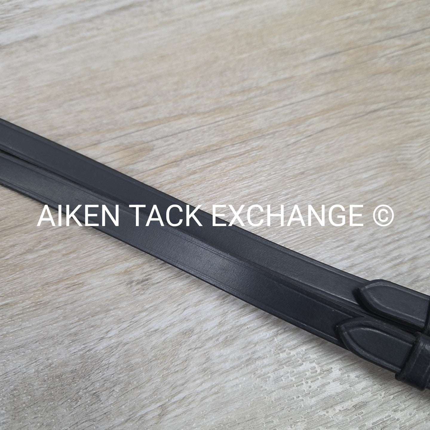 KL Select Black Oak Rubber Reins, Black, 54"