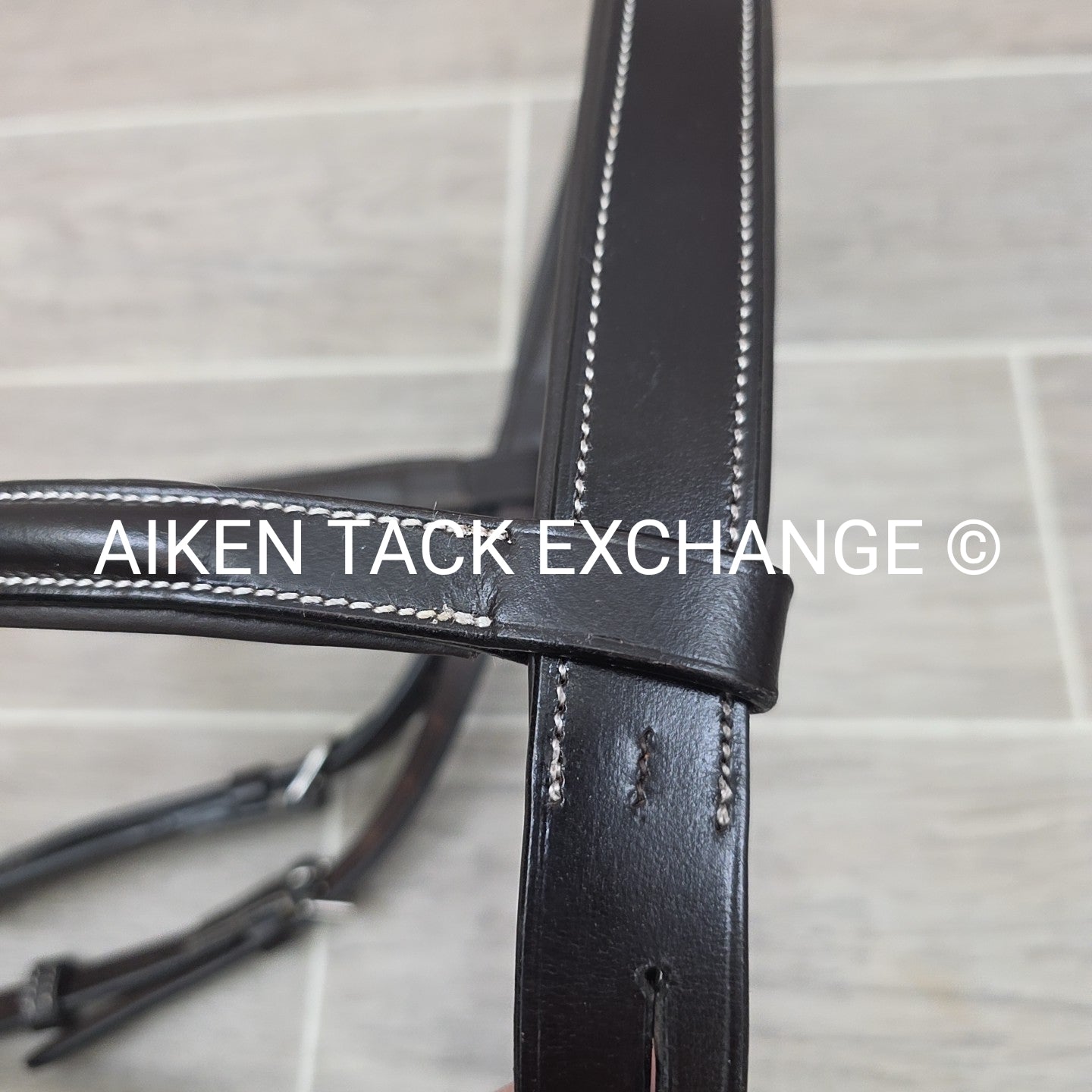 SmartPak Harwich Fancy Stitch Wide Noseband Bridle with Matching Reins, Oversize