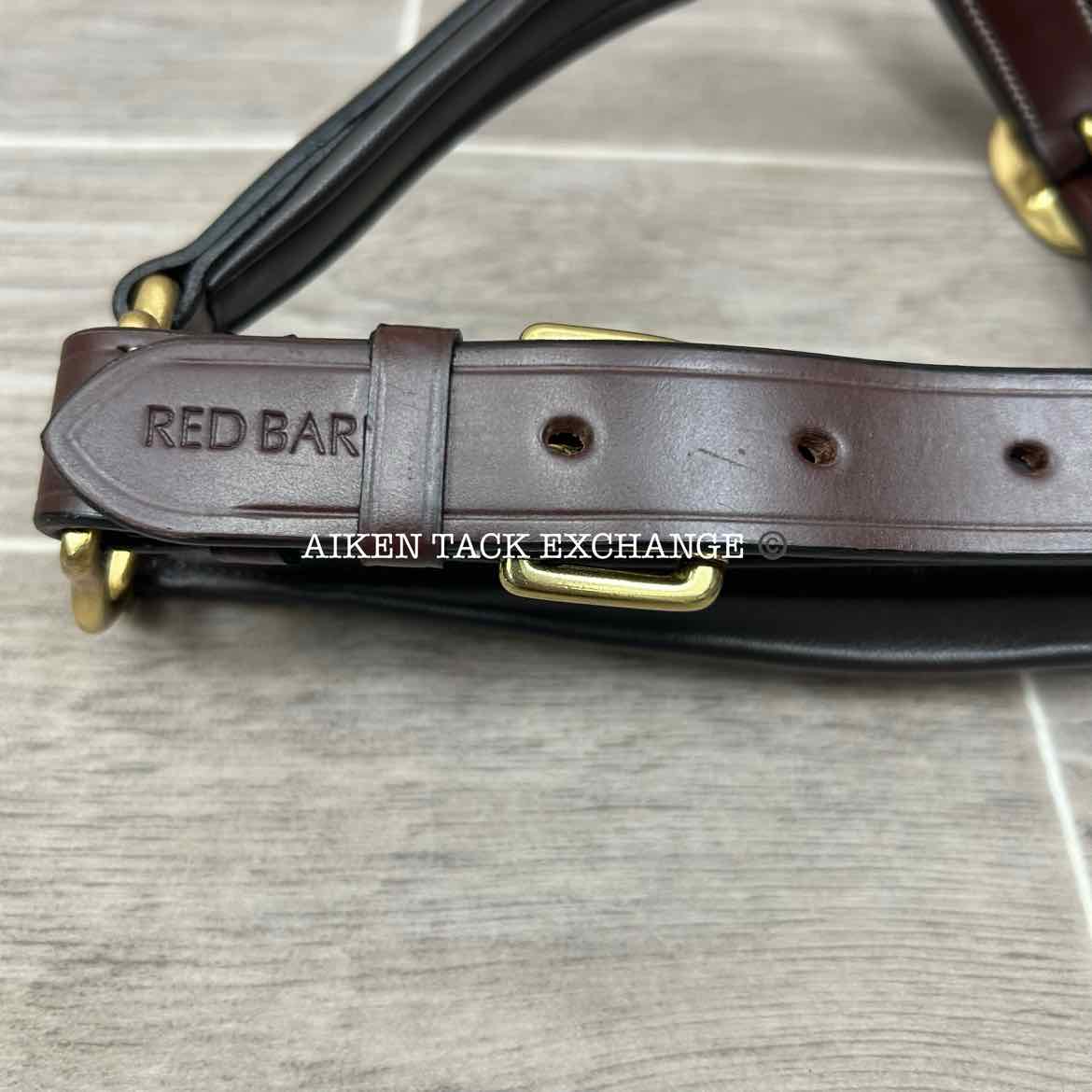 KL Select Red Barn Rachel Padded Leather Halter, Brown/Brass, Size Cob