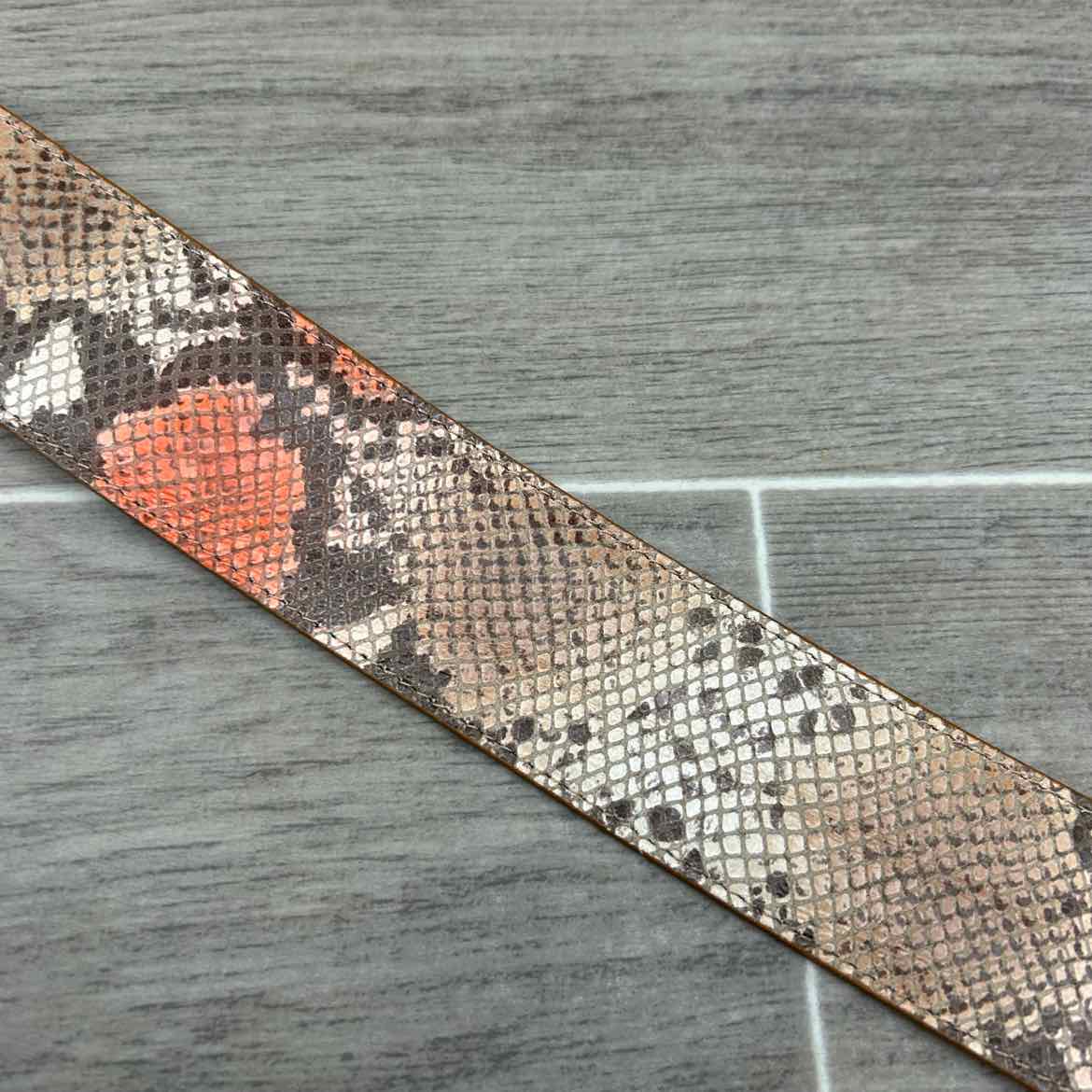 Tailored Sportsman Wide Snakeskin Belt, Size Small