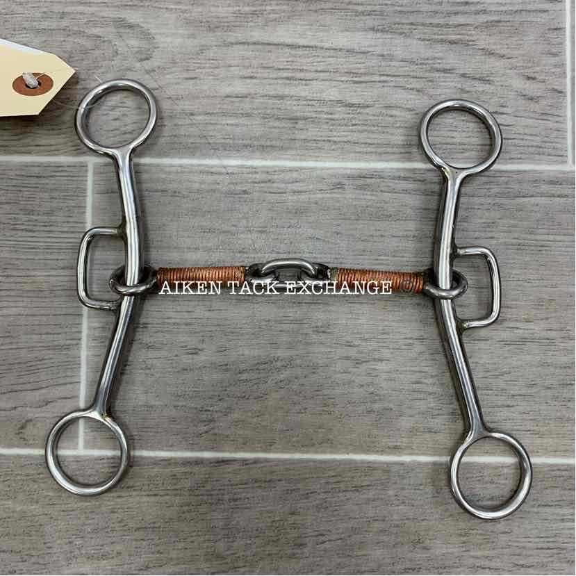 Showman Sliding Gag Double Joint Life Saver Copper Wrapped Bit 4.5"