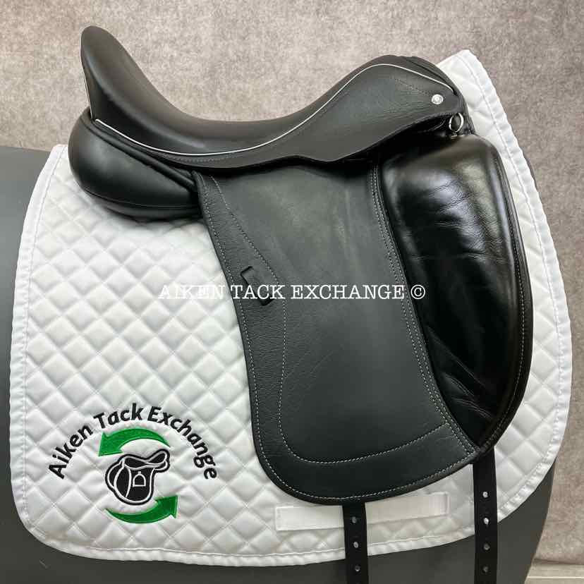 2017 Custom Saddlery Advantage Monoflap Dressage Saddle, 17.5" Seat, Adjustable Tree, Wool Flocked Panels