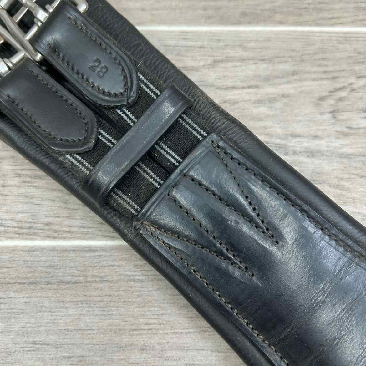 Leather Dressage Girth, Black, 28"