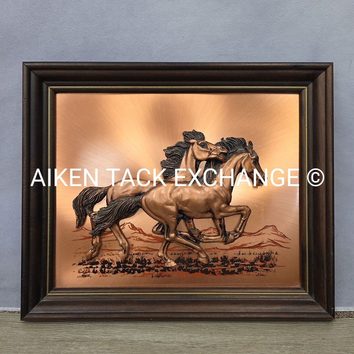 John Louw Framed Copper Artwork, 16" x 13.5"