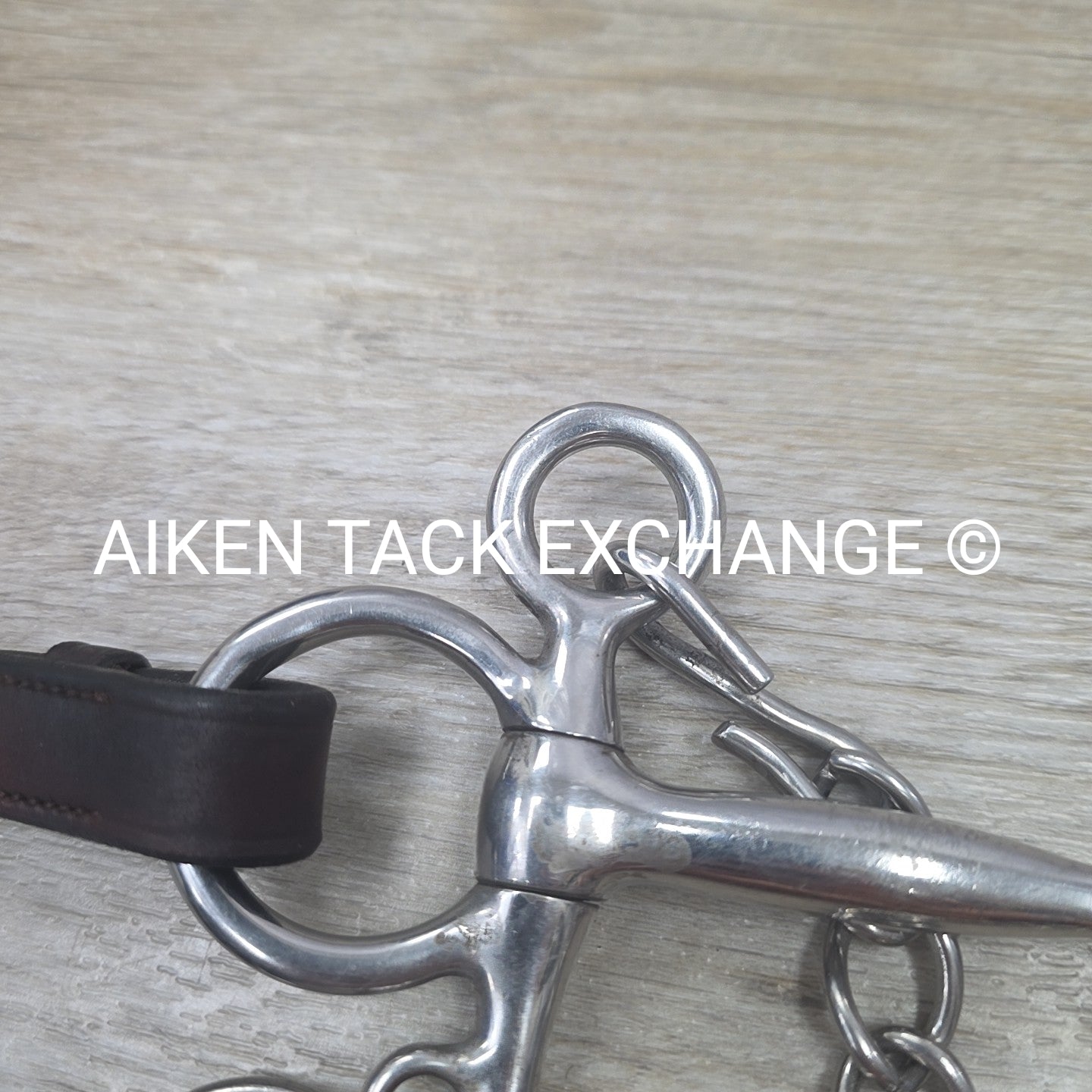 Single Joint Short Shank Pelham Bit with Leather Bit Converters 5"