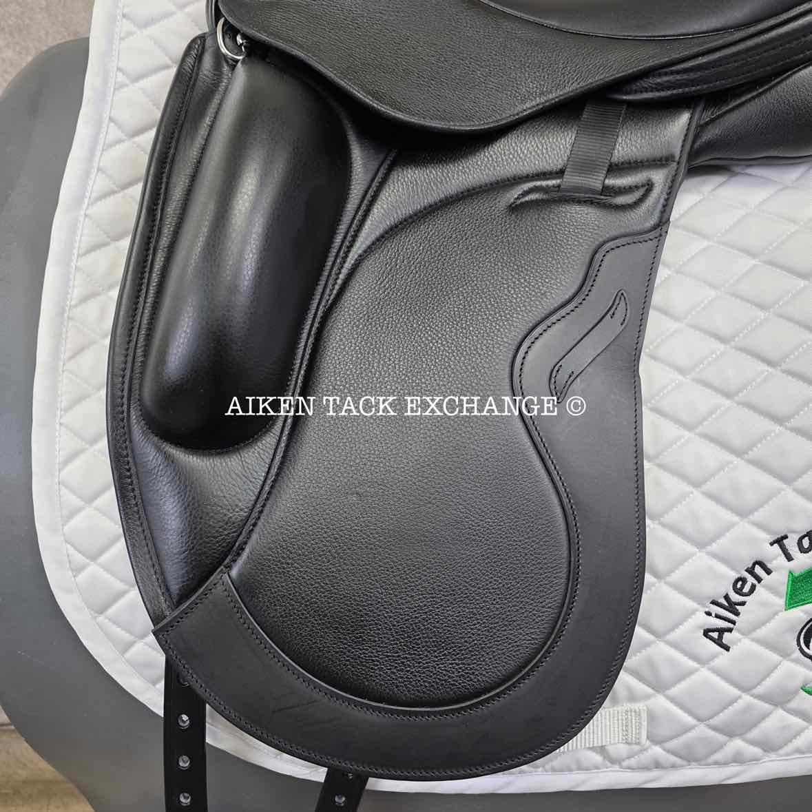 2023 Envy by Custom Saddlery Aurora Monoflap Dressage Saddle, 17.5" Seat, Adjustable Tree, Wool Flocked Panels