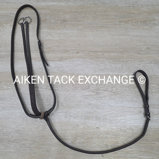 Fancy Stitched Running Martingale, Brown, Size Full (Has Nameplate Holes)
