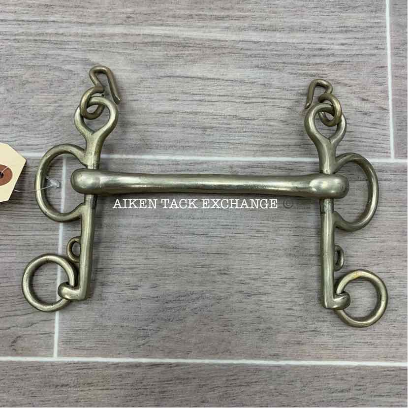 Solid Nickel Mullen Mouth Pelham Bit 5" (No Curb Chain)