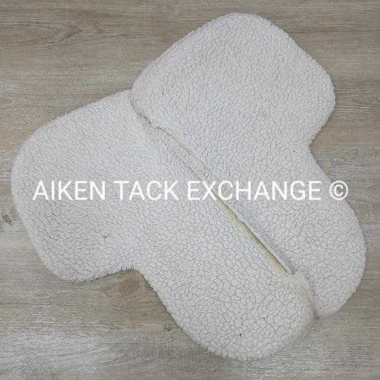 SaddleRight English Glove Leather Half Pad with Fleece Cover