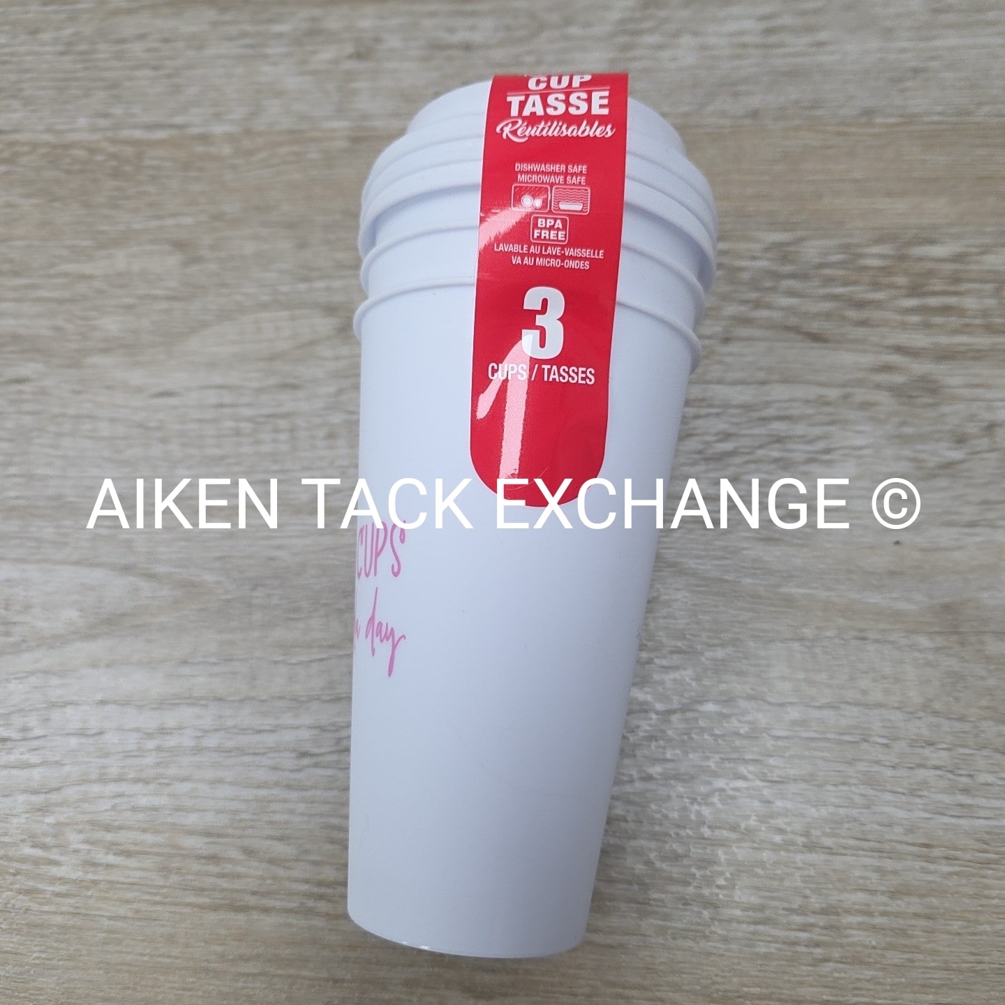 Reusable Plastic Coffee/Tea Travel Cups with Lids, 3-Pack, Brand New