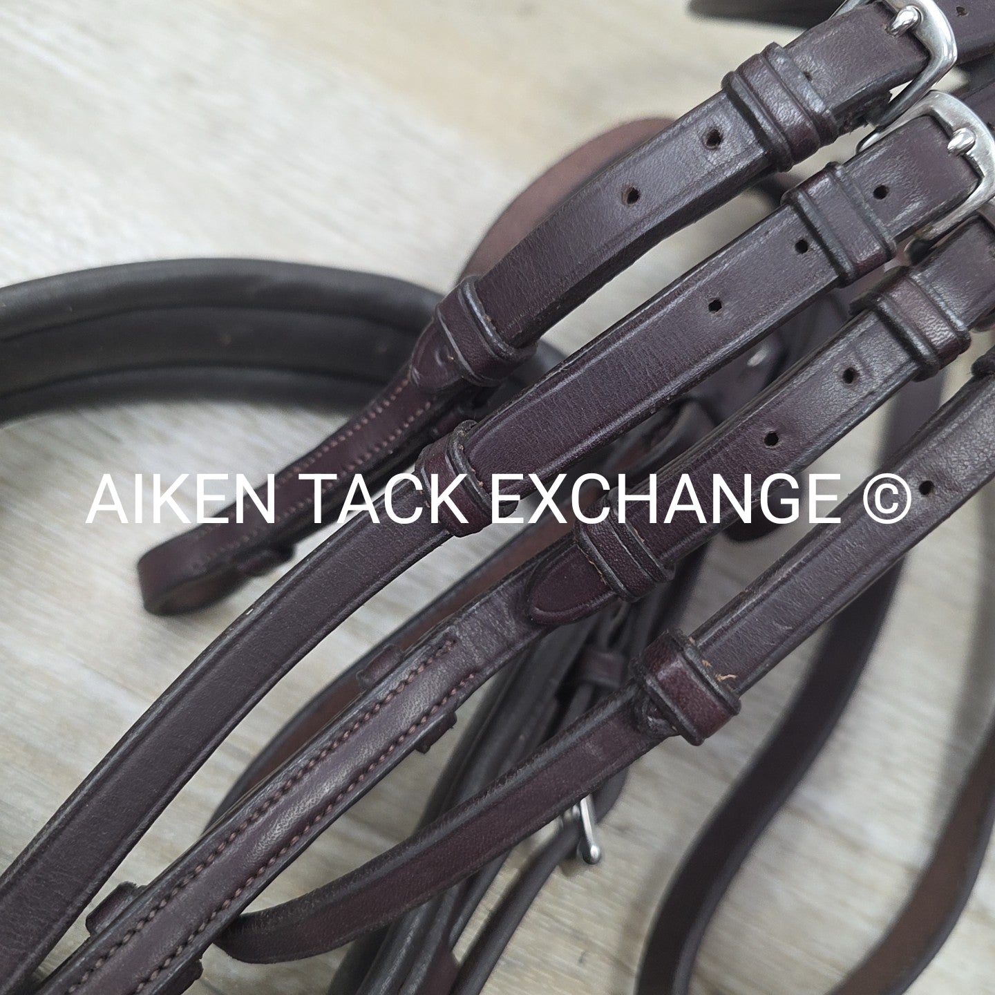 Excelle Monocrown Double Weymouth Bridle with Both Reins, Brown, Size Cob