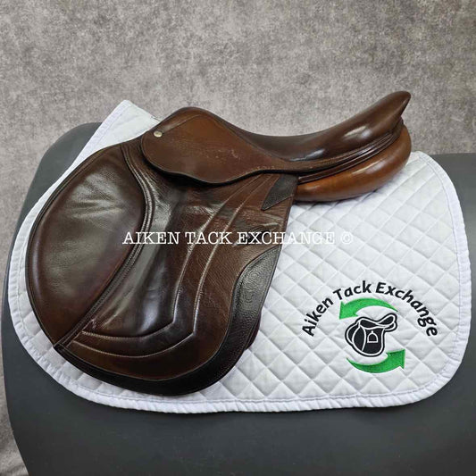 2011 CWD SE01 Close Contact Jump Saddle, 17" Seat, 3L Flap, Medium Wide Tree, Foam Panels, Full Buffalo Leather