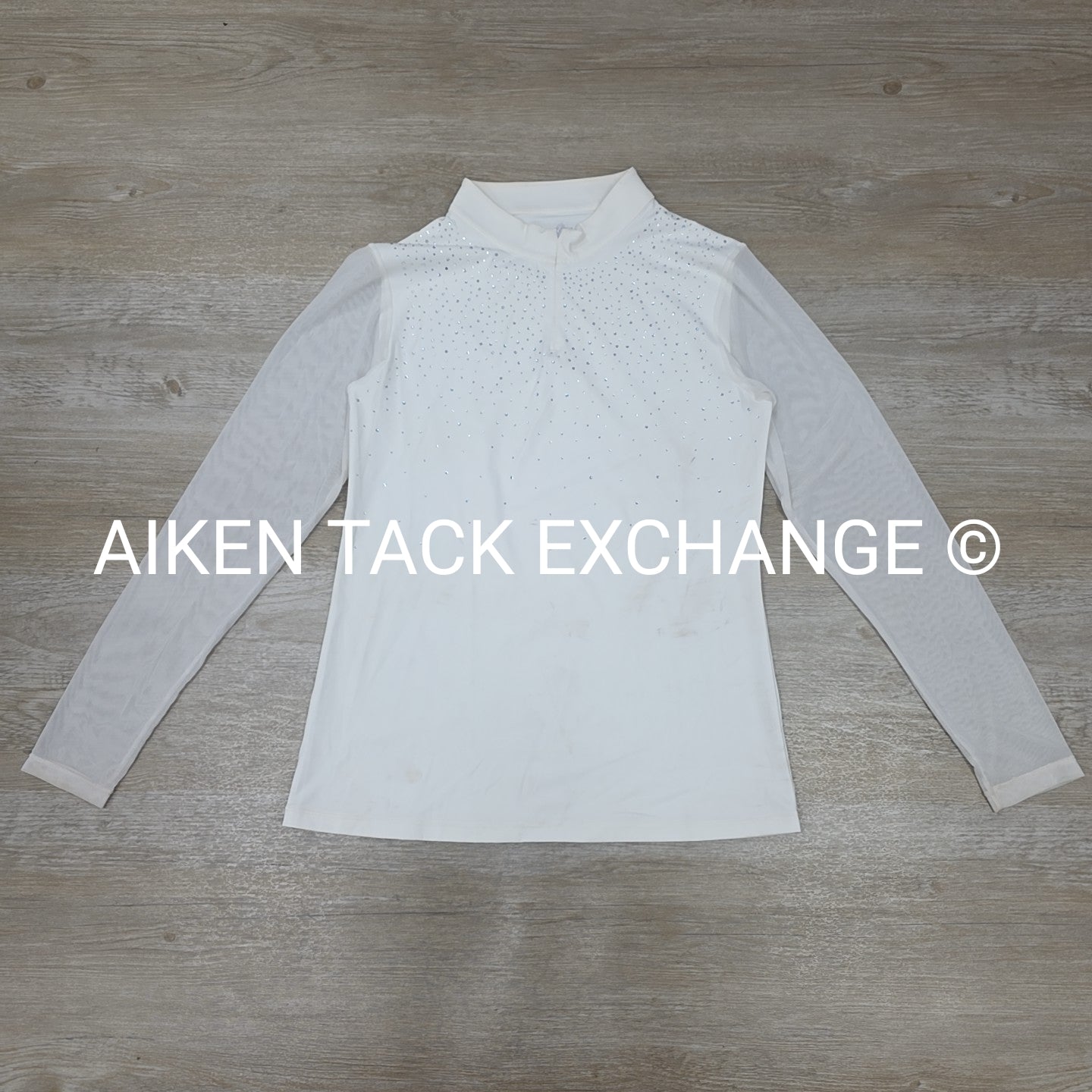 Free Ride Equestrian Quarter Zip Long Sleeve Sparkle Show Shirt, Women's XXL