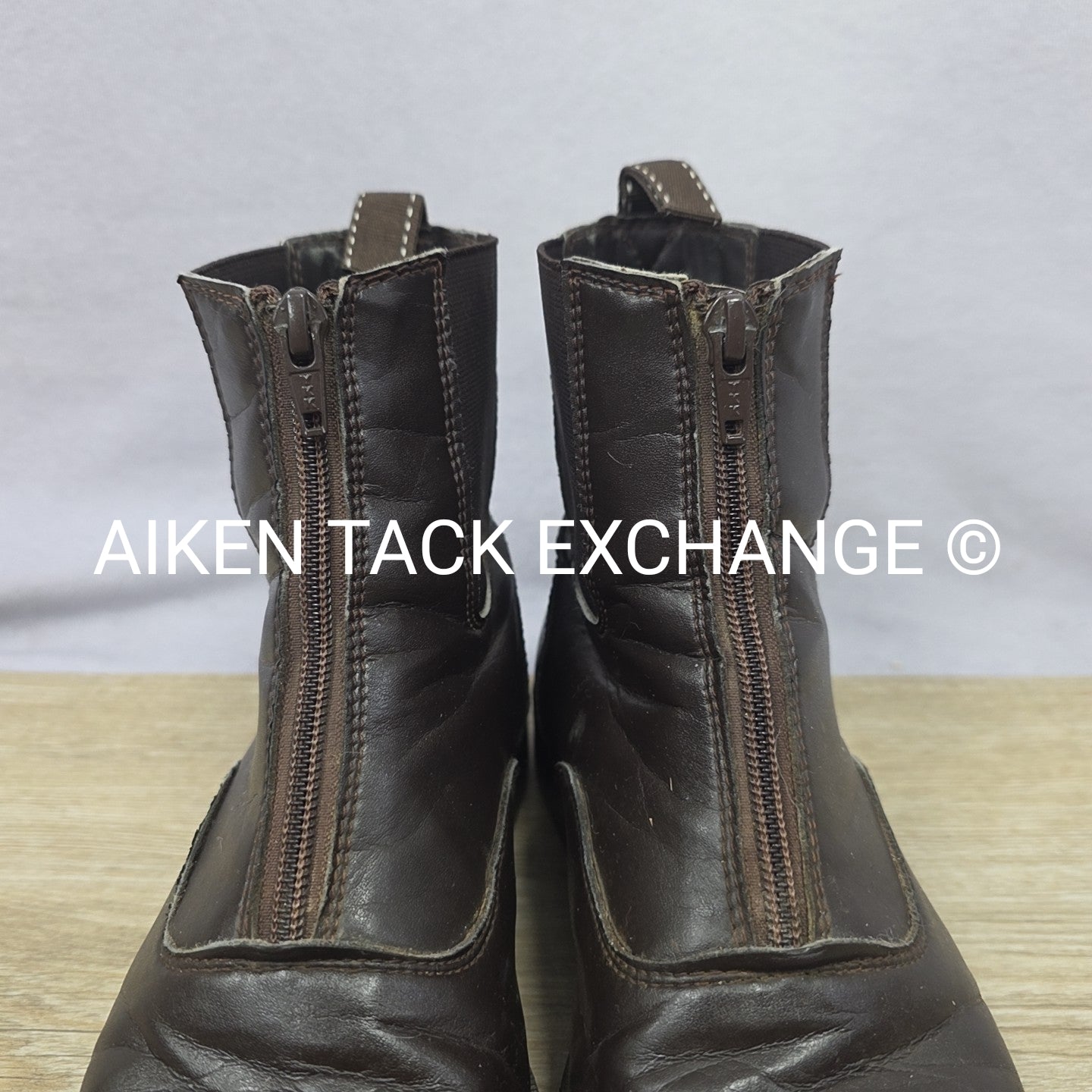 Dover Saddlery Riding Sport Provenance Zip Paddock Boots, Brown, Size 6.5