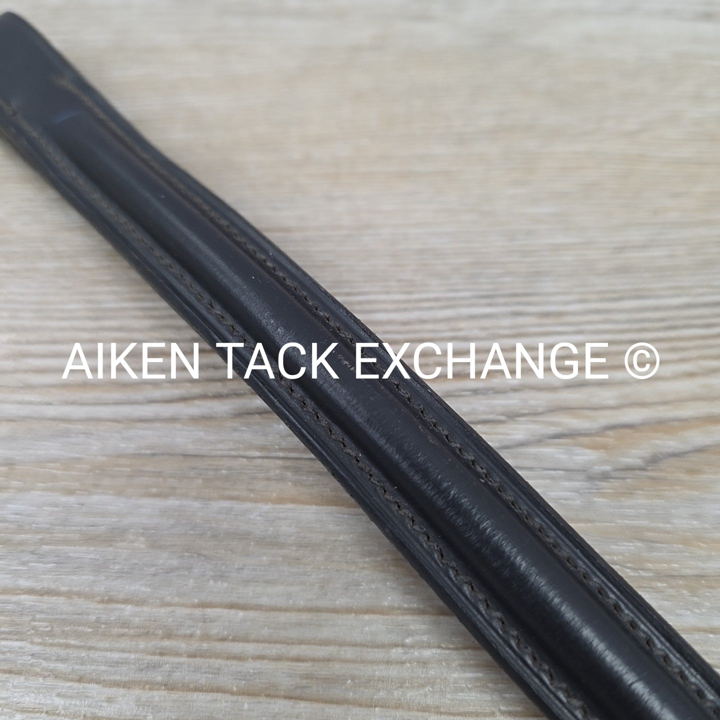 Plain Raised Browband, Black, 16"