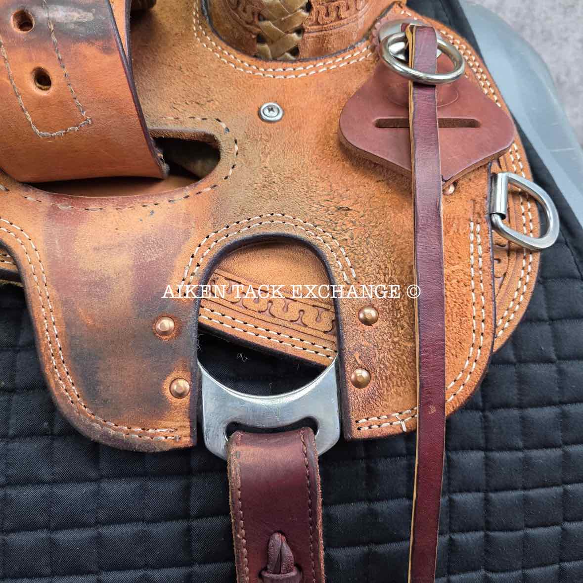 Henderson Custom Saddlery Roughout Western Saddle, 16" Seat, Wide Tree - Full QH Bars