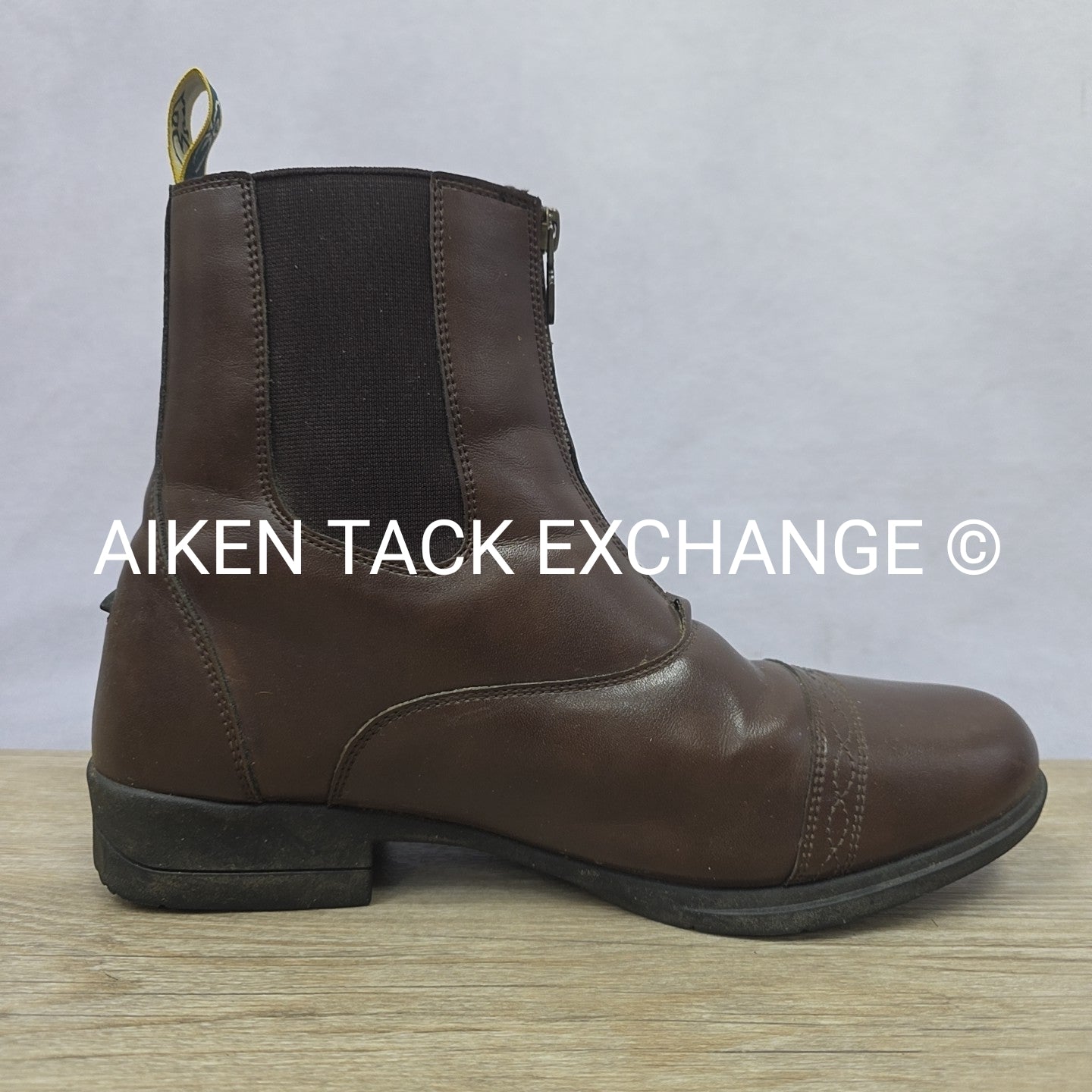 Moretta by Shires Clio Front Zip Paddock Boots, Brown, Size US 11