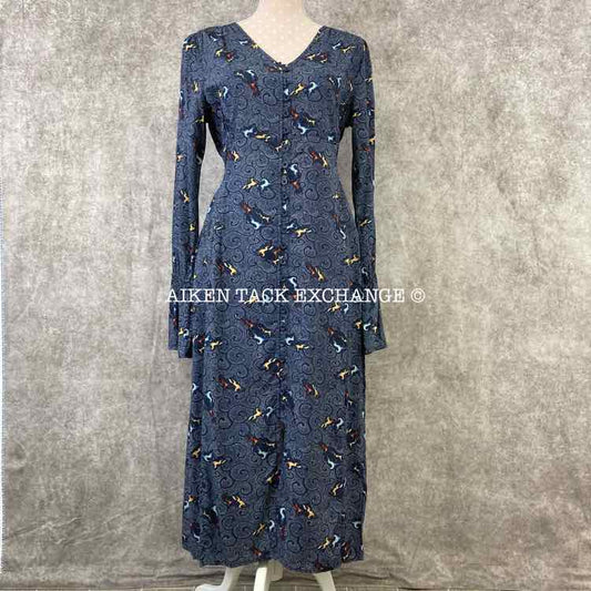 Kerrits EQL Model Button Front Dress, Indigo Starry Horse, Size Small
