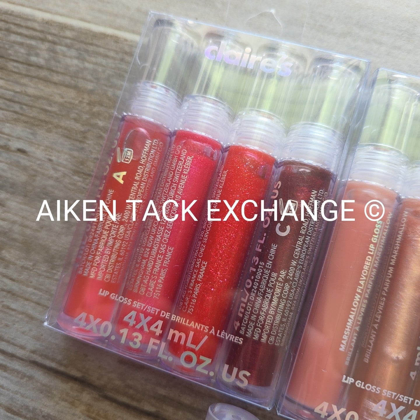 Claire's Lip Gloss Sets (2) - 2 Count Per Set + 2 Moisturizing Lip Jelly