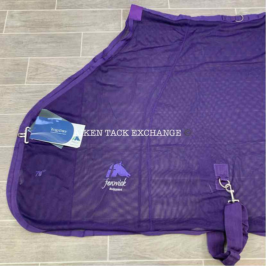 **CLEARANCE** Fenwick BodyGuard Mesh Fly Sheet Cooler, Purple/Yellow, 76"