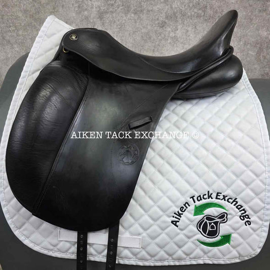 2003 Hennig Dressage Saddle, 17" Seat, Medium Narrow Tree, Wool Flocked Panels