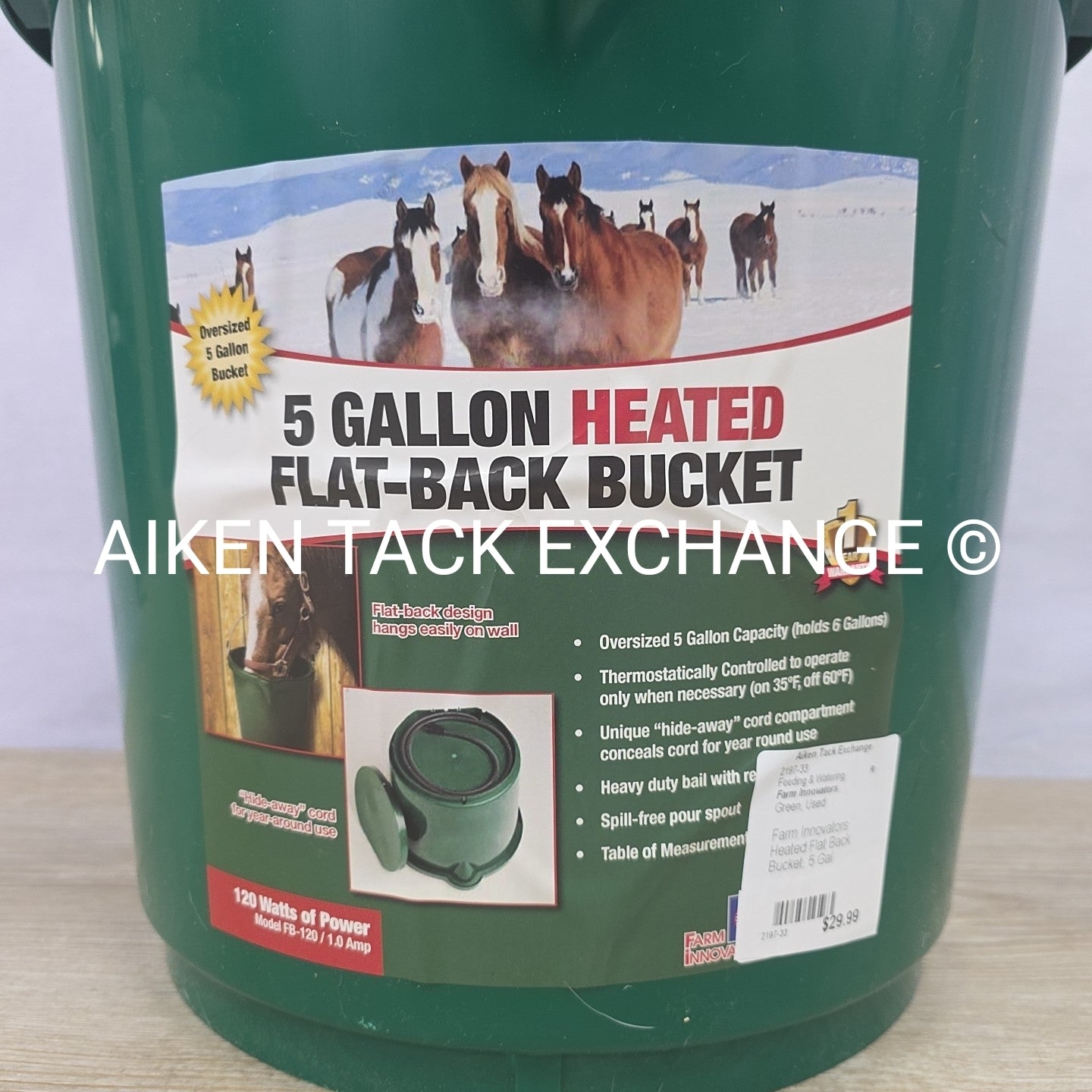 Farm Innovators Heated Flat Back Bucket, 5 Gal