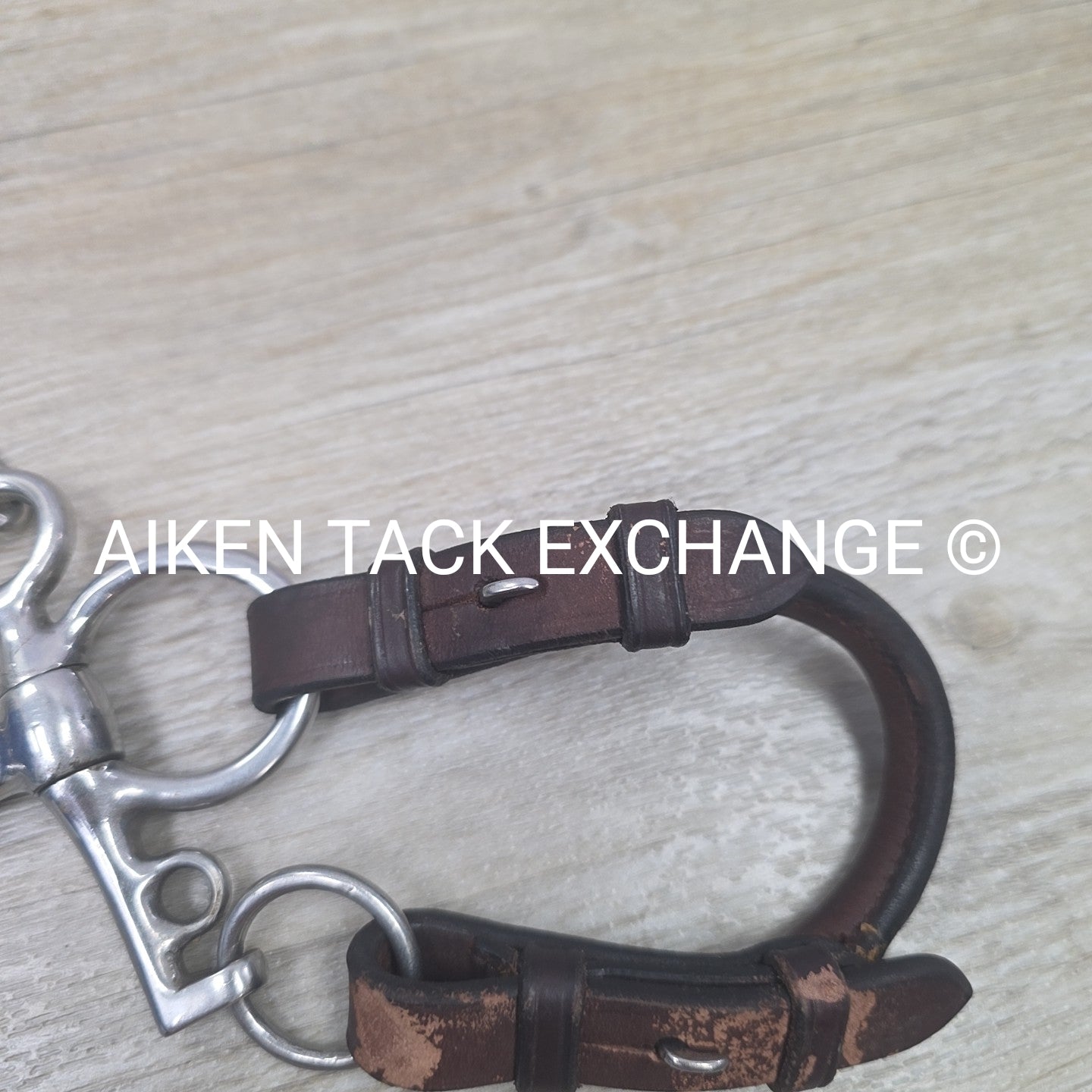 Single Joint Short Shank Pelham Bit with Leather Bit Converters 5"