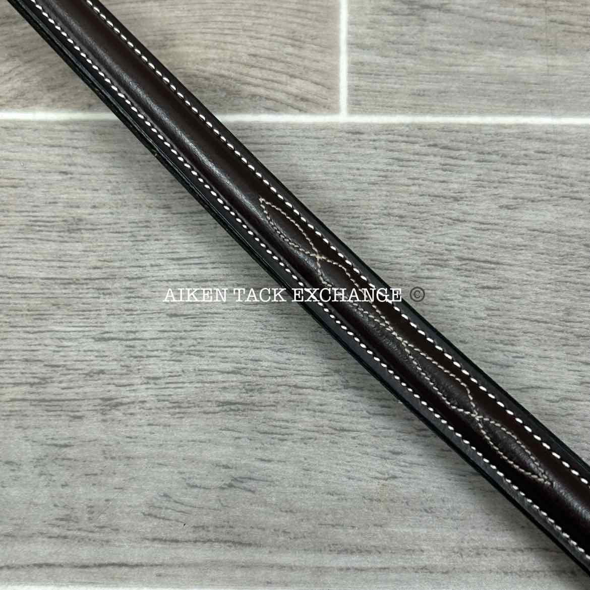 KL Select Black Oak Round Raised Fancy Stitch Standing Martingale, Size Cob