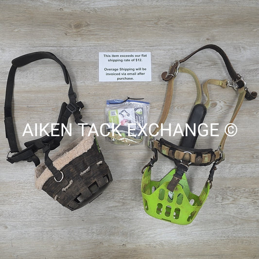 BARGAIN BUNDLE: Shires FreeGraze Deluxe Comfort Grazing Muzzle & GreenGuard Graz